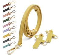 Taschenriemen Leder Taschengurt Henkel Schwarz Gold Ledergurt Taschengurte Zum Wechseln Taschenband Umhängegurt für Longchamp gelb