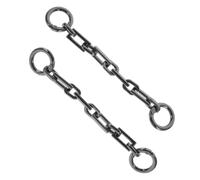 Taschenriemenverlängerung 2stücke Legierung Kettenriemen für Handtaschen | Schwarz, Glänzende Oberfläche, Square Buckle und Spring Gate Rings, für Clutch Selbstgemacht und Besondere Anlässe