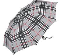 Taschenschirm Herren Auf-Zu Automatik Easymatic leicht stabil windfest - Checks Light Grey