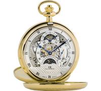 Taschenuhr CARL VON ZEYTEN "Alb", gold (goldfarben), Taschenuhren, Damen, Taschenuhr, Mechanische Uhr, Handaufzug, Skelettuhr, Mondphase, Made in Germany (31725065-0) goldfarben