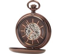 Taschenuhr REGENT, braun (bronzefarben), Taschenuhren, Herren, Taschenuhr, Herrenuhr, Handaufzug, Kette, offene Unruh (44596146-0)