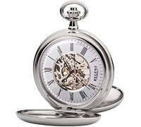 Taschenuhr REGENT "P700", silber (silberfarben), Taschenuhren, Damen, Taschenuhr, Herrenuhr, Handaufzug, Acrylglas (10408307-0) silberfarben