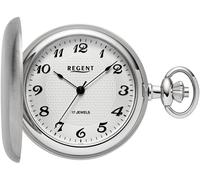 Taschenuhr REGENT "P720", silber (silberfarben), Taschenuhren, Jungen, Taschenuhr, Herrenuhr, Handaufzug, Acrylglas (88858304-0)