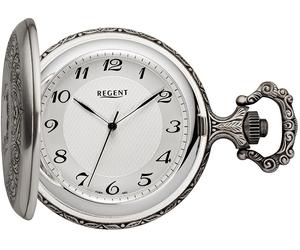 Taschenuhr REGENT "P722", silber (altsilberfarben), Taschenuhren, Damen, Taschenuhr, Herrenuhr, Handaufzug, Acrylglas (19217959-0) altsilberfarben