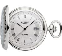 Taschenuhr REGENT "P733-19497740", silber (edelstahlfarben), Taschenuhren, Damen, Taschenuhr, Quarzuhr, Herrenuhr, Datum, Acrylglas, Geschenkidee (52406353-0) edelstahlfarben