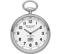 Taschenuhr REGENT, silber (edelstahlfarben), Taschenuhren, Herren, Taschenuhr, Quarzuhr, Herrenuhr, Funk, Kette (98951063-0)