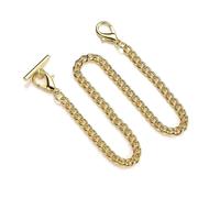 Taschenuhrkette aus Metalllegierung, gold- und silberfarbene Ketten, Quarz-Taschenuhren, Vintage-Uhren,