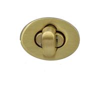 Taschenverschluss Metall 10 Stück 2,3 cm Mini Oval Twist Lock Drehverschlüsse Metallverschluss Schnalle for Geldbörse Brieftasche Damen Handtasche Schultertasche Zubehör(10Pcs brown)