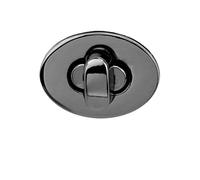 Taschenverschluss Metall 10 Stück 2,3 cm Mini Oval Twist Lock Drehverschlüsse Metallverschluss Schnalle for Geldbörse Brieftasche Damen Handtasche Schultertasche Zubehör(10Pcs gun)