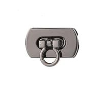 Taschenverschluss Metall 10 Stück 3,1 cm ovaler Metallverschluss Drehverschluss for DIY Handtasche Handwerk Tasche Geldbörse Hardware Falten feststeckendes Zubehör(Gun)