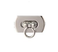 Taschenverschluss Metall 10 Stück 3,1 cm ovaler Metallverschluss Drehverschluss for DIY Handtasche Handwerk Tasche Geldbörse Hardware Falten feststeckendes Zubehör(Silver)