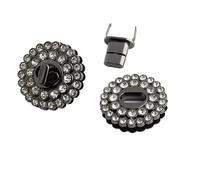 Taschenverschluss Metall 10 Stück 4 Farben 3,9 cm rund dekorativ Diamant Gold Drehverschluss Tasche Twist Lock DIY Handtasche Brieftasche Herstellung Zubehör(Gun Metal)