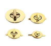 Taschenverschluss Metall 5/10 Stück Taschenschloss Metall Oval Verschluss Geldbörse Drehverschlüsse Dekoration Schnallenverschluss Handtaschen Leder Handwerk Hardware Zubehör(LightGold,23X17mm-10Pcs)