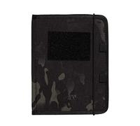 Tasmanian Tiger TT A5 Notepad Sleeve Notizbuch-Tasche, Din A5 Schreibmappe mit Stifthalter, Patch-Fläche, Klarsicht-Kartenfächern, Multicam Black