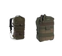 Tasmanian Tiger TT Essential Pack MKII Molle-System 9L Wander-Rucksack Daypack Outdoor-Rucksack, Oliv & TT Tac Pouch 1, Oliv, 15 x 10 x 4, 7647
