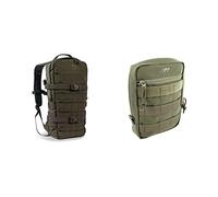 Tasmanian Tiger TT Essential Pack MKII Molle-System 9L Wander-Rucksack & TT Tac Pouch 5 Rucksack Zusatz-Tasche für Zubehör EDC, Molle-kompatibel, incl. Regenhülle, 20 x 15 x 5 cm (Oliv)