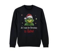 Tassenbrennerei Grinch Pullover CS mit Spruch: All I Want for Christmas is Ruhe - Weihnachtspullover Weihnachten - Herren, Damen Sweater lustig (DE/NL/SE/PL, Alphanumerisch, XL, Regular, Regular)