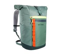 Tatonka Kinderrucksack Rolltop Pack JR 14L - Rucksack für Mädchen und Jungen im Grundschulalter - Inklusive Sitzkissen und Reflektoren für gute Sichtbarkeit - Aus recycelten Materialien (sage green)