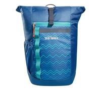Tatonka Kinderrucksack Rolltop Pack JR 14L - Rucksack für Mädchen und Jungen im Grundschulalter - Inklusive Sitzkissen und Reflektoren für gute Sichtbarkeit - Aus recycelten Materialien (blue)