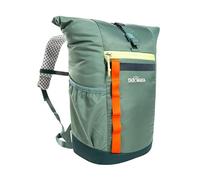 Tatonka Kinderrucksack Rolltop Pack JR 14L - Rucksack für Mädchen und Jungen im Grundschulalter - Inklusive Sitzkissen und Reflektoren für gute Sichtbarkeit - Aus recycelten Materialien (sage green)