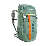 Tatonka Kinderrucksack Wokin 15L - Rucksack für Mädchen und Jungen ab 6 Jahren - Inklusive Sitzkissen und Reflektoren für gute Sichtbarkeit - Aus recycelten Materialien - 15 Liter Volumen (sage green)