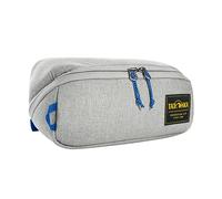 Tatonka Kulturbeutel Square Zip Pouch M (2L) - Aufklappbare Waschtasche mit 2 Reißverschluss-Netztaschen PFC/PFAS-frei - 10 x 25 x 9 cm (Grey)