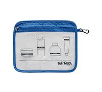 Tatonka Kulturbeutel Zip Flight Bag A5 - Transparenter Beutel zur Mitnahme von Flüssigkeiten im Flugzeug-Handgepäck - 22 x 18 cm (Blue)