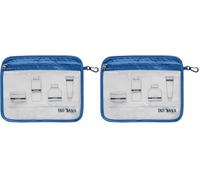 Tatonka Kulturbeutel Zip Flight Bag A5 - Transparenter Beutel zur Mitnahme von Flüssigkeiten im Flugzeug-Handgepäck - 22 x 18 cm (Blue) (Packung mit 2)