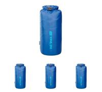 Tatonka Packbeutel Dry Sack 10l - Wasserdichter Packsack mit Rollverschluss und Steckschließe - Aus recyceltem Polyester - 10 Liter Volumen (blau) (Packung mit 4)