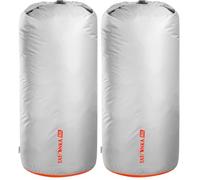 Tatonka Packbeutel Dry Sack 80l - Wasserdichter Packsack mit Rollverschluss und Steckschließe - Aus recyceltem Polyester - 80 Liter Volumen (grau) (Packung mit 2)