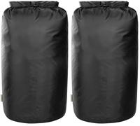 Tatonka Packsack Dry Sack 30l - Wasserdichter Packbeutel mit Rollverschluss und Steckschließe - Aus recyceltem Polyester - 30 Liter Volumen (schwarz) (Packung mit 2)