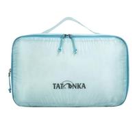 Tatonka Packwürfel SQZY Compression Pouch M (4L / 6L) - Ultraleichte und platzsparende Packtasche mit Reißverschluss - durchsichtig, komprimierbar und PFC-frei - 29 x 18 x 8 cm (blau)