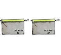 Tatonka Reißverschlusstasche Zip Pouch - Flache Aufbewahrungs- und Dokumententasche in verschiedenen Größen und als Set - durchsichtig, wasserfest und robust, black, M (20 x 15 cm) (Packung mit 2)