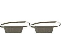 Tatonka Skin Moneybelt - Flache und leichte Bauchtasche mit 2 Fächern zum unauffälligen Tragen unter der Kleidung (Olive) (Packung mit 2)