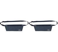 Tatonka Skin Moneybelt - Flache und leichte Bauchtasche mit Zwei Fächern 2 unauffälligen Tragen unter der Kleidung (Dark Blue) (Packung mit 2)