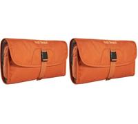 Tatonka Small Travelcare Kulturbeutel - Flache Waschtasche zum Aufhängen mit Fächern und Spiegel (Packung mit 2)