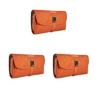 Tatonka Small Travelcare Kulturbeutel - Flache Waschtasche zum Aufhängen mit Fächern und Spiegel (Packung mit 3)