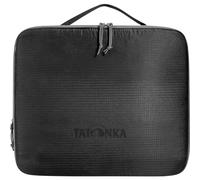 Tatonka Packwürfel SQZY Compression Pouch L (7L / 10L) - Ultraleichte und platzsparende Packtasche mit Reißverschluss - durchsichtig, komprimierbar und PFC-frei - 29 x 25 x 10 cm (schwarz)