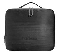 Tatonka Packwürfel SQZY Compression Pouch L (7L / 10L) - Ultraleichte und platzsparende Packtasche mit Reißverschluss - durchsichtig, komprimierbar und PFC-frei - 29 x 25 x 10 cm (schwarz)