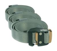 Tatonka Stretch Belt 25mm - Elastischer Gürtel mit praktischem Hakenverschluss - 110 cm lang / 2,5 cm (warm grey) (Packung mit 3)