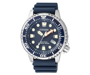 Taucheruhr CITIZEN "Promaster Eco-Drive Diver", blau (dunkelblau), Armbanduhren, Armbanduhr, Herrenuhr, Damenuhr, Solar, bis 20 bar wasserdicht (396737-0) dunkelblau