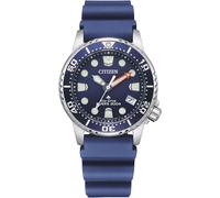 Taucheruhr CITIZEN "Promaster Eco-Drive Diver", blau (dunkelblau), Armbanduhren, Damen, Armbanduhr, Damenuhr, Solar, bis 20 bar wasserdicht (39040159-0) dunkelblau
