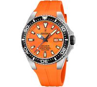 Taucheruhr FESTINA "Diver Collection", orange, Armbanduhren, Herren, Taucheruhr, Armbanduhr, Quarzuhr, Herrenuhr, bis 20bar wasserdicht, Silikonarmband (72816631-0)