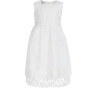 Taufkleid HAPPY GIRLS "dress", Mädchen, Gr. 128, N-Gr, ecru, Web, Obermaterial: 40% Baumwolle, 30% Polyamid, 30% Polyester, festlich, lang, eckiger Ausschnitt, Kleider (19584015-128) ecru