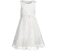 Taufkleid HAPPY GIRLS, Mädchen, Gr. 122, N-Gr, beige (ecru), Web, Obermaterial: 100% Polyester, festlich, ca. Mitte Wade, Rundhals, Kleider, mit besticktem Tüll mit Pailletten (15696240-122) ecru