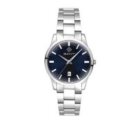 GANT G208002 Taunton Herrenuhr, Edelstahl Silberfarben, Blaues Sunray Zifferblatt, Mineralglas, Japanisches Quarzwerk, Datum, 5 ATM, 39 mm
