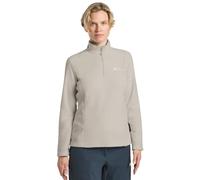 Stehkragenpullover JACK WOLFSKIN "TAUNUS HZ W", Damen, Gr. L (42/44), beige (palesand), Obermaterial: 100% Polyester, Pullover Stehkragenpullover (96565654-L) palesand