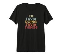 Tavia Name Tavia Personalized Name First Given Premium T-Shirt