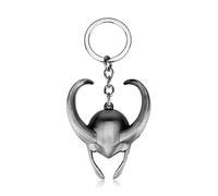 Tawohi Loki Helm Schlüsselanhänger, Persönlichkeits-Metall-Schlüsselanhänger, Superheld Loki Schlüsselanhänger Geschenke, Auto-Schlüsselanhänger Zubehör Freizeit-Anhänger Charme für Erwachsene Kinder
