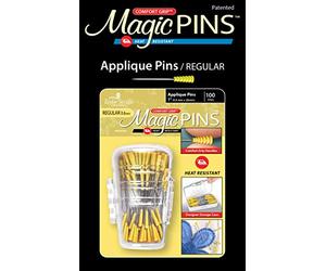 Taylor Seville Originals Comfort Grip Magic Pins Applique Regular - Quilting Supplies-Nähzubehör - Nähnotizen - 100 Stück